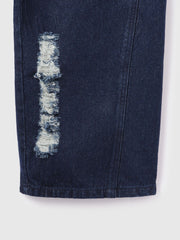 【大人の抜け感】デニムカットオフダメージパンツ