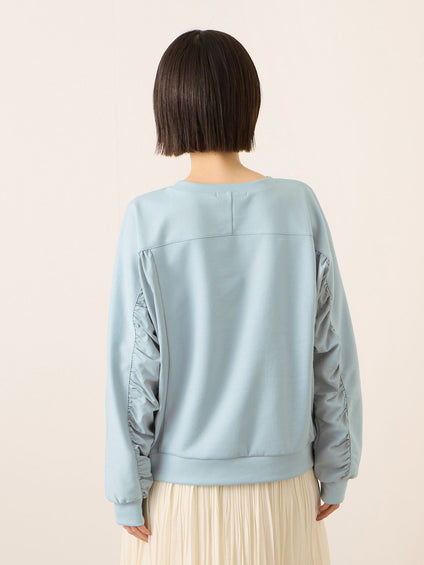 《予約販売》【ふんわり、きちんと。】ドルマンギャザープルオーバー≪手洗い可能≫