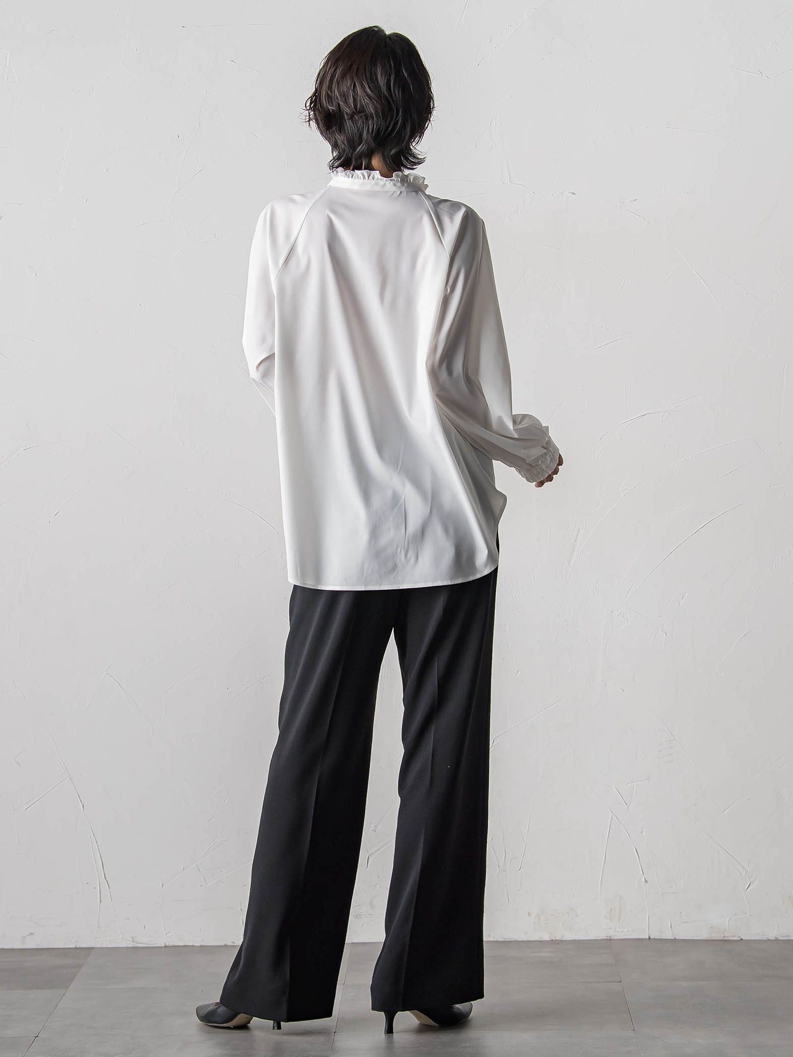 ドレープブロードストレッチブラウス