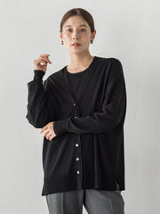 【大きいサイズ】Tシャツニットカーディガン