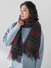 チェックマフラー