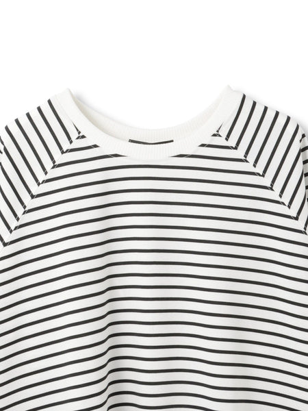 ポンチローマ異素材ラウンドヘムカットソー