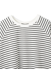 ポンチローマ異素材ラウンドヘムカットソー