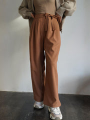 Belted Tack Pants［under150cmさんもオススメ］≪手洗い可能≫