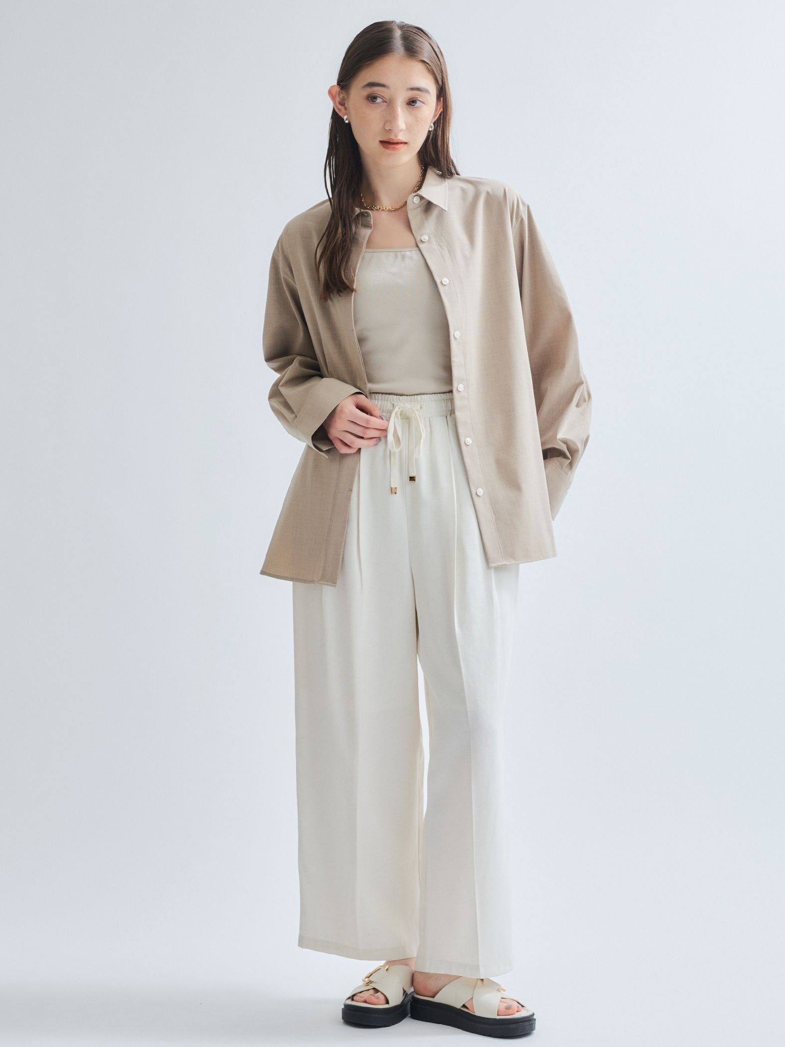 レーヨントラックパンツ≪手洗い可能≫