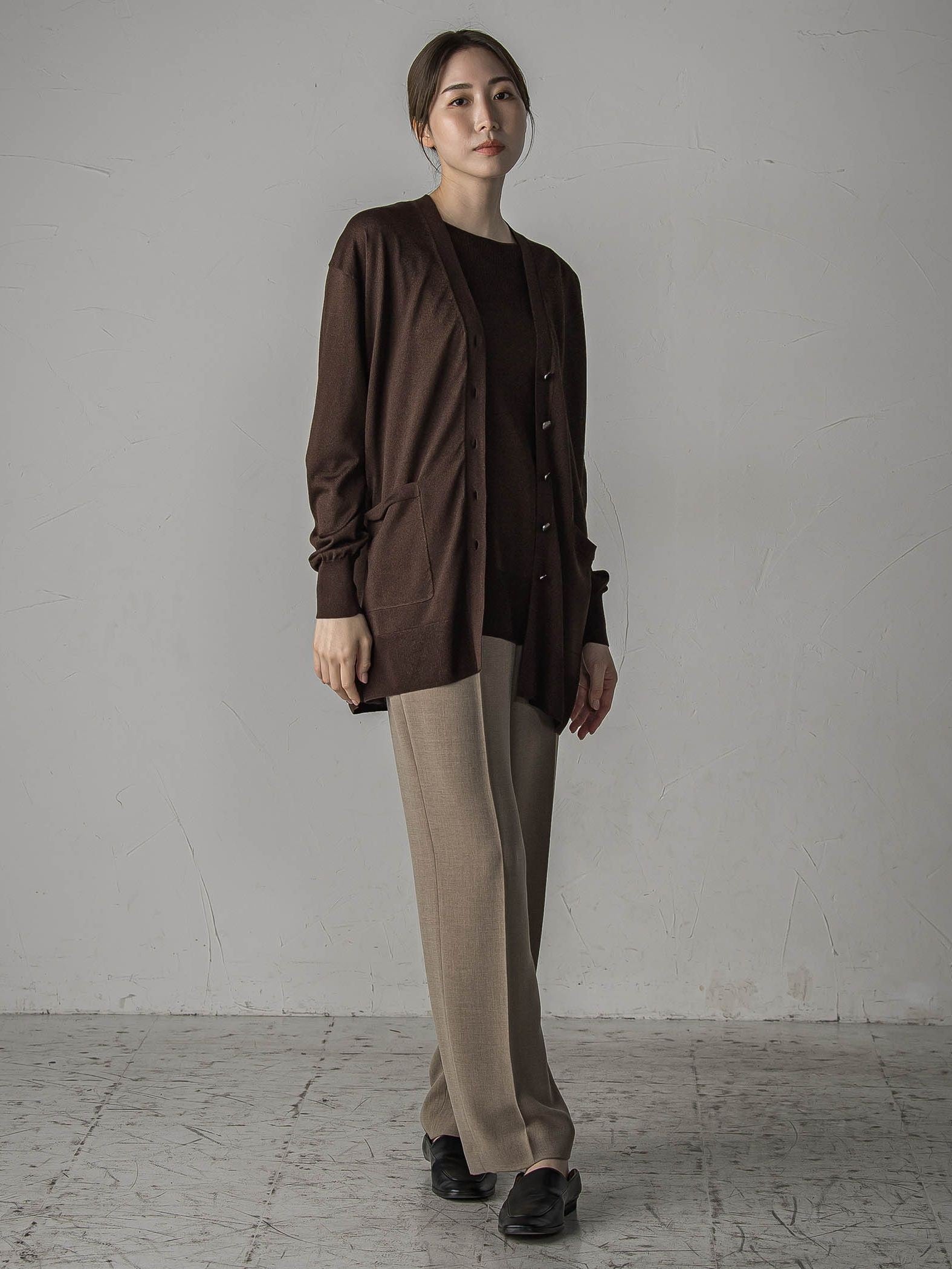 【極】SARIニットカーディガン≪手洗い可能≫