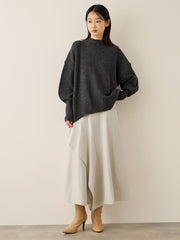 ヤクライクモックネックニットプルオーバー