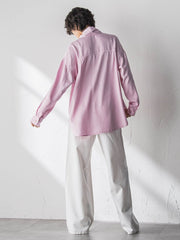 ボウタイ付きデニムシャツ≪洗濯機で洗える≫