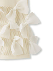 ブルーミングリボンニットカーディガン