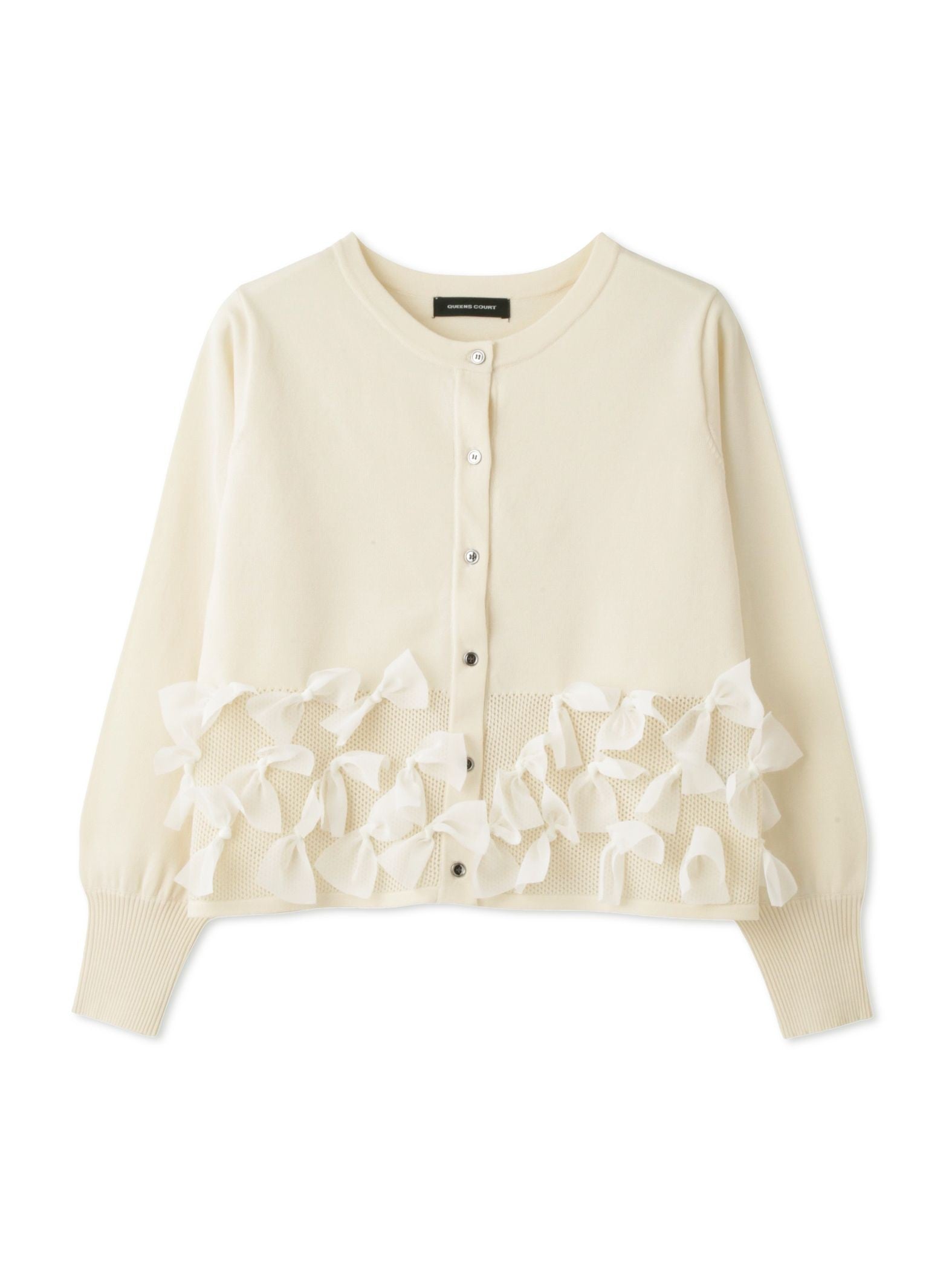 ブルーミングリボンニットカーディガン