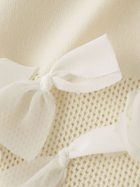 ブルーミングリボンニットカーディガン