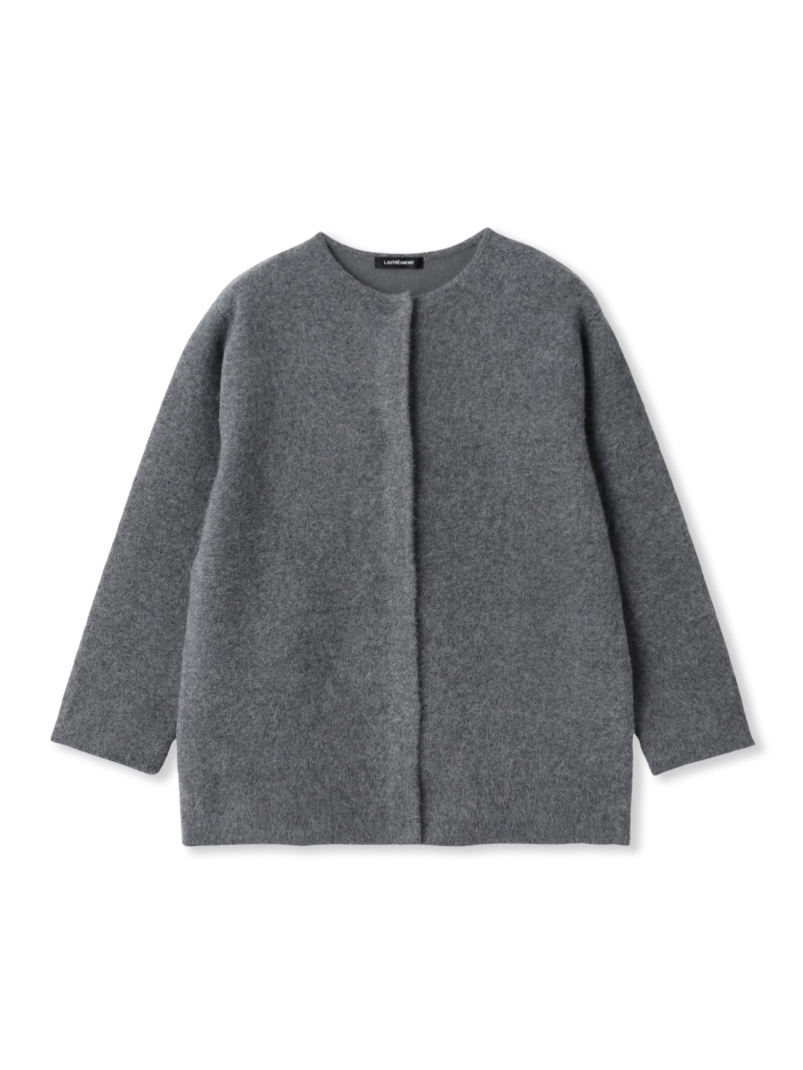 フォックス混ニットジャケット