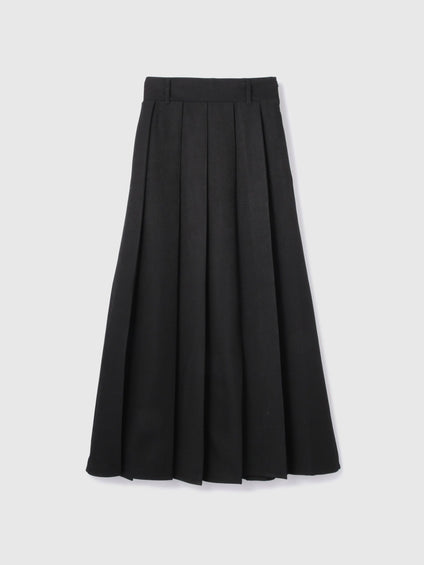 ワイドプリーツスリットスカート≪手洗い可能≫