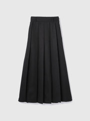 ワイドプリーツスリットスカート≪手洗い可能≫