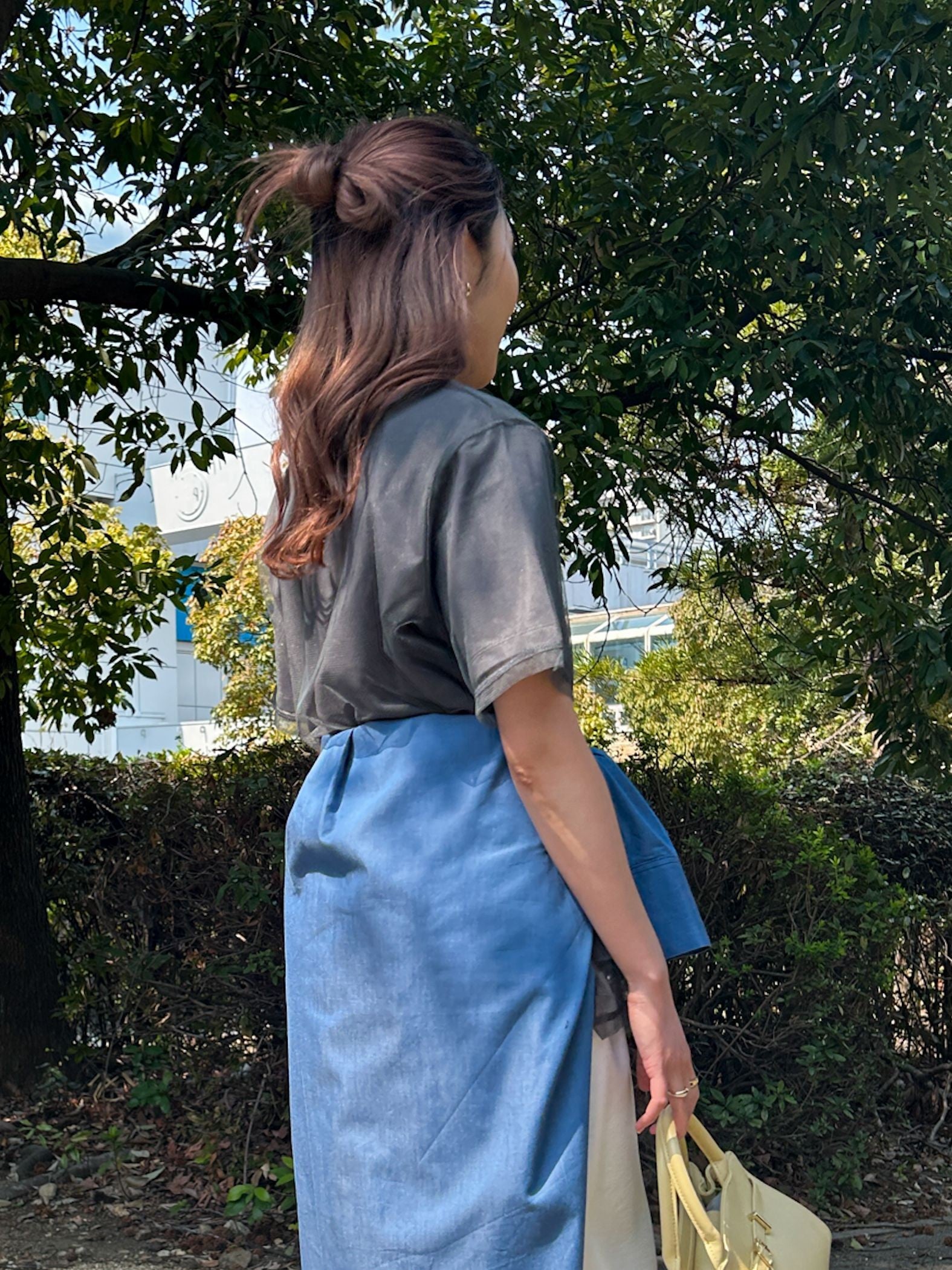 【WEB限定】チュールレイヤードロゴカットソー≪手洗い可能≫