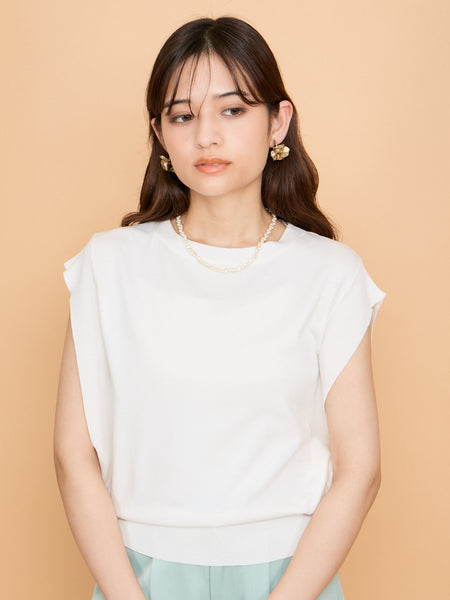 レーヨンニットフレンチトップス