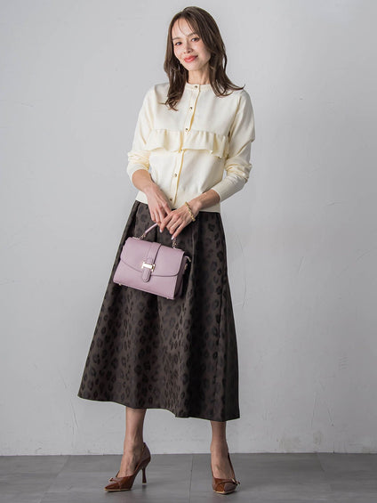 【WEB限定】レオパードジャガードスカート