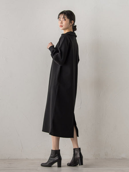 【WEB限定】圧縮起毛ステンニットワンピース≪手洗い可能≫