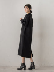 【WEB限定】圧縮起毛ステンニットワンピース≪手洗い可能≫