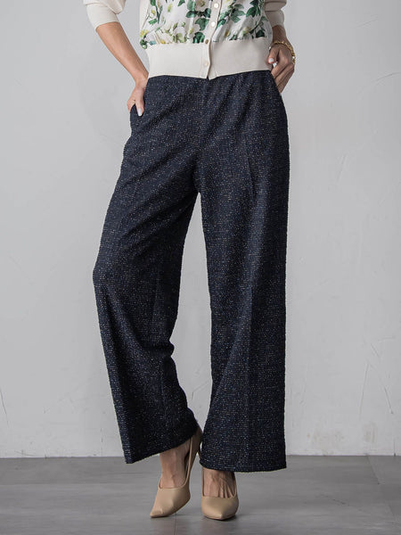 ツイードラメワイドパンツ
