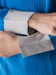 【新色追加】ボトルネック配色ニットプルオーバー≪手洗い可能≫