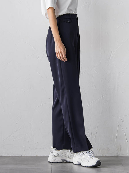 【大きいサイズ】【受注会限定】トリアセチノテーパードパンツ