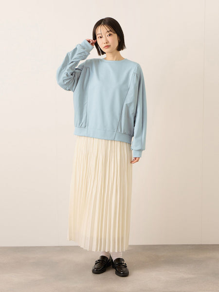 《予約販売》【ふんわり、きちんと。】ドルマンギャザープルオーバー≪手洗い可能≫