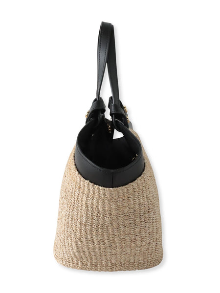 【VIOLAd'ORO】レザーハンドルかごバッグ