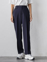 【大きいサイズ】【受注会限定】トリアセチノテーパードパンツ