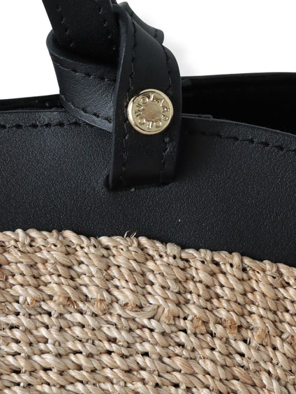 【VIOLAd'ORO】レザーハンドルかごバッグ