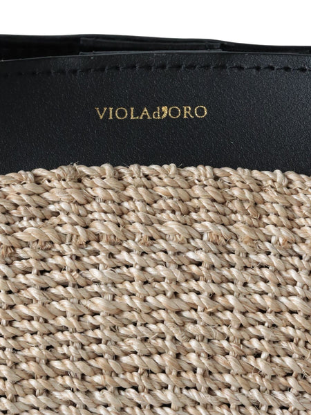【VIOLAd'ORO】レザーハンドルかごバッグ