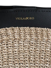 【VIOLAd'ORO】レザーハンドルかごバッグ