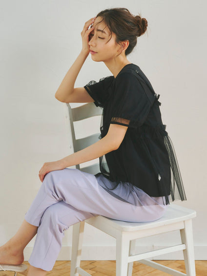 チュールビスチェ付きTシャツ