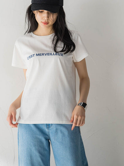 ロゴプリントベーシックTシャツ≪洗濯機で洗える≫