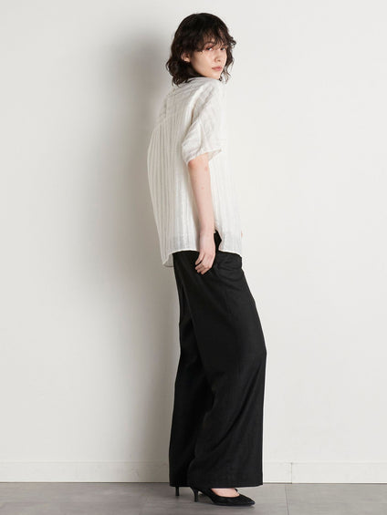 【大きいサイズ】【極】シワになりにくいファージュストレッチパンツ《吸湿速乾/洗濯機で洗える》
