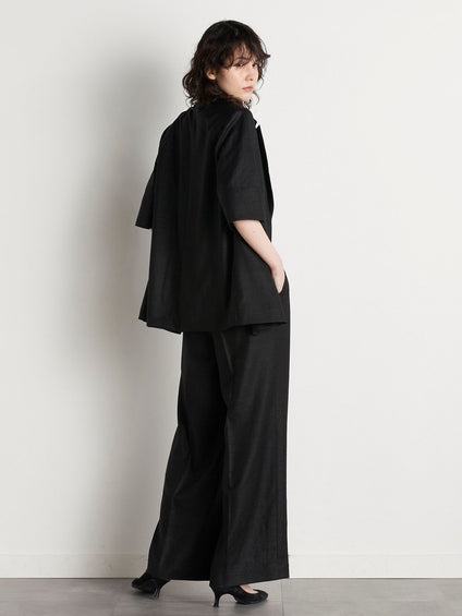 【大きいサイズ】【極】シワになりにくいファージュストレッチパンツ《吸湿速乾/洗濯機で洗える》