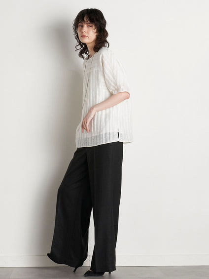 【大きいサイズ】【極】シワになりにくいファージュストレッチパンツ《吸湿速乾/洗濯機で洗える》