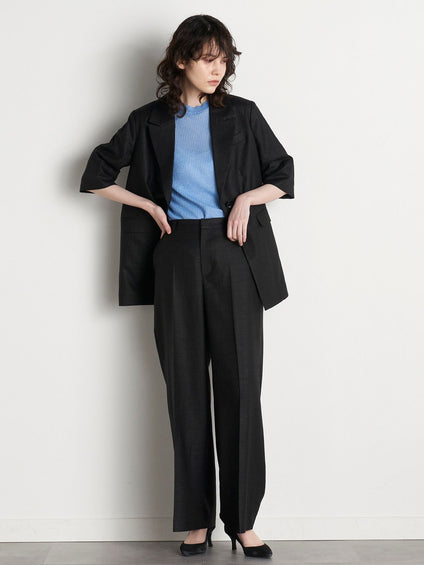 【大きいサイズ】【極】シワになりにくいファージュストレッチパンツ《吸湿速乾/洗濯機で洗える》