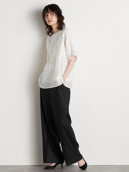 【大きいサイズ】【極】シワになりにくいファージュストレッチパンツ《吸湿速乾/洗濯機で洗える》