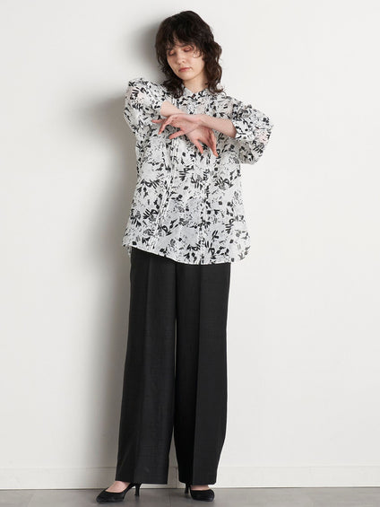 【大きいサイズ】【極】シワになりにくいファージュストレッチパンツ《吸湿速乾/洗濯機で洗える》