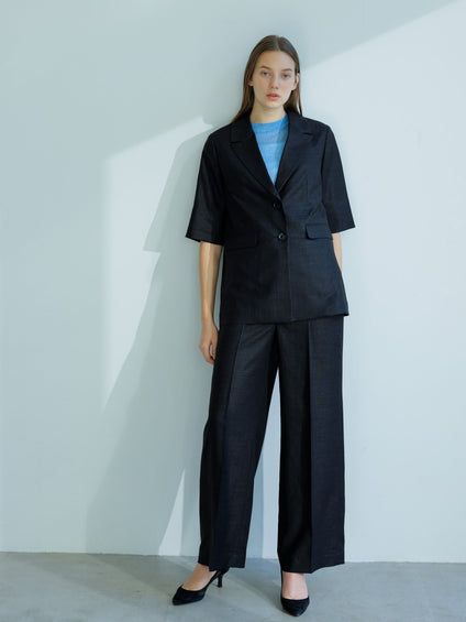 【大きいサイズ】【極】シワになりにくいファージュストレッチパンツ《吸湿速乾/洗濯機で洗える》