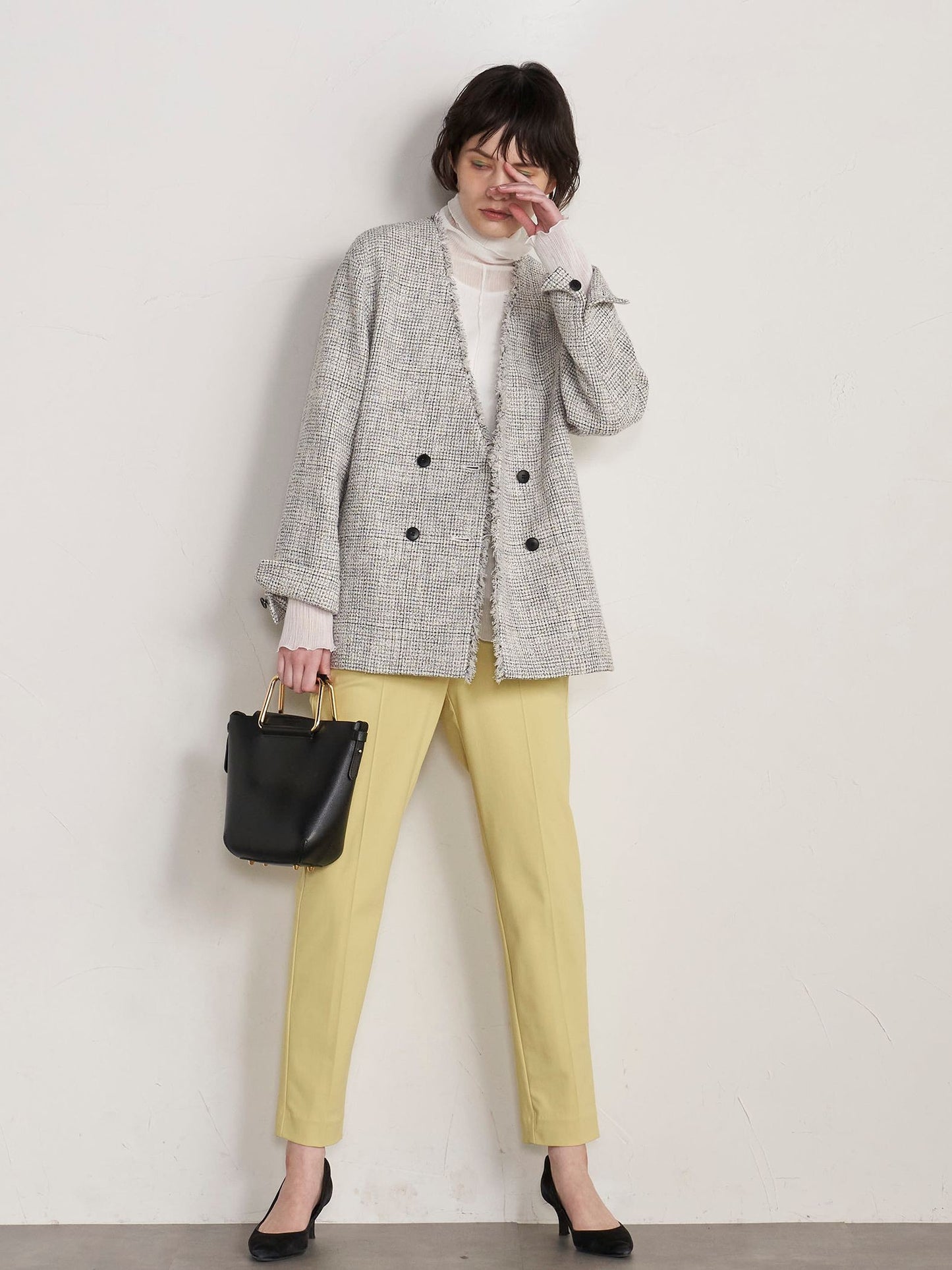 【大きいサイズ】【極】センタープレスがとれないパンツ≪洗濯機で洗える≫