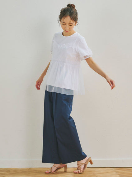 チュールビスチェ付きTシャツ