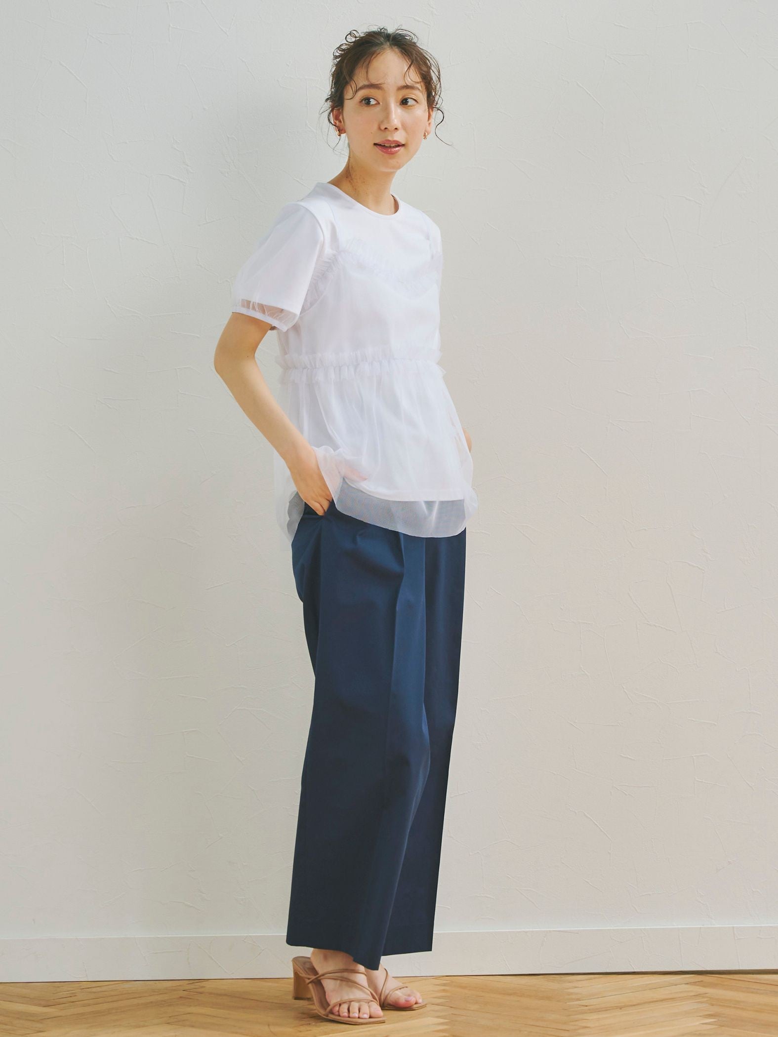 チュールビスチェ付きTシャツ | Droite lautreamont(ドロワット