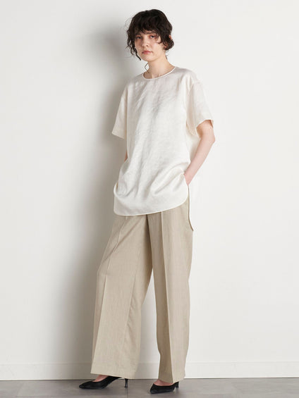 【大きいサイズ】【極】シワになりにくいファージュストレッチパンツ《吸湿速乾/洗濯機で洗える》