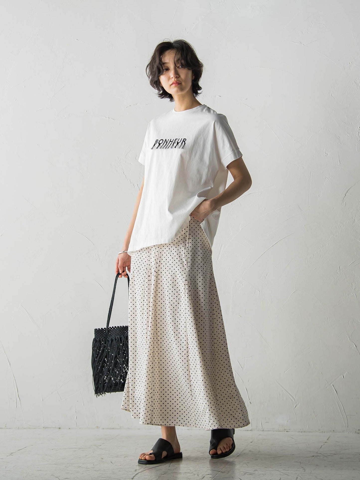 フリンジロゴTシャツ≪洗濯機で洗える≫