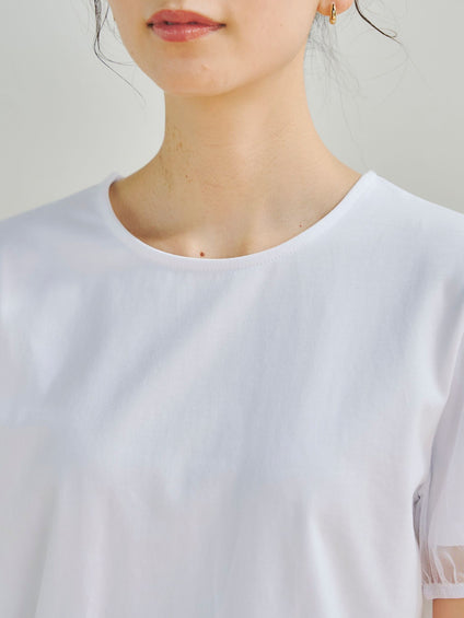 チュールビスチェ付きTシャツ
