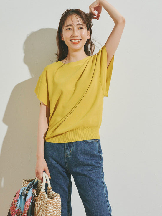 フレンチスリーブTシャツニット≪手洗い可能≫