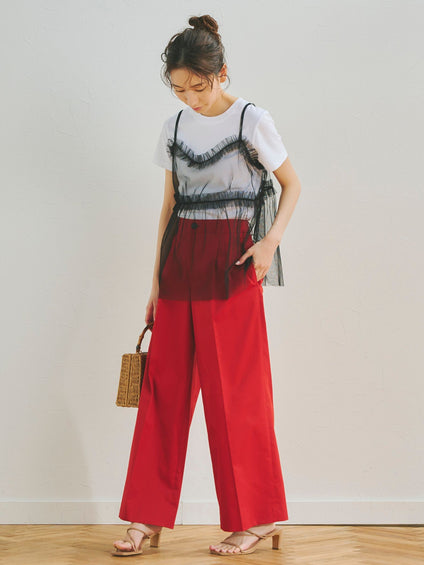 チュールビスチェ付きTシャツ