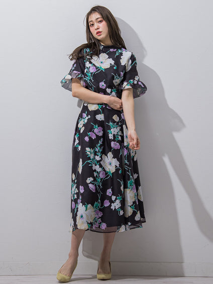 オパールフラワープリントスカート≪セットアップ対応≫
